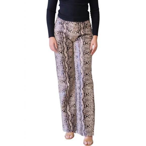 NEW MOTHER maven heel pants in snake print - Picture 1 of 3